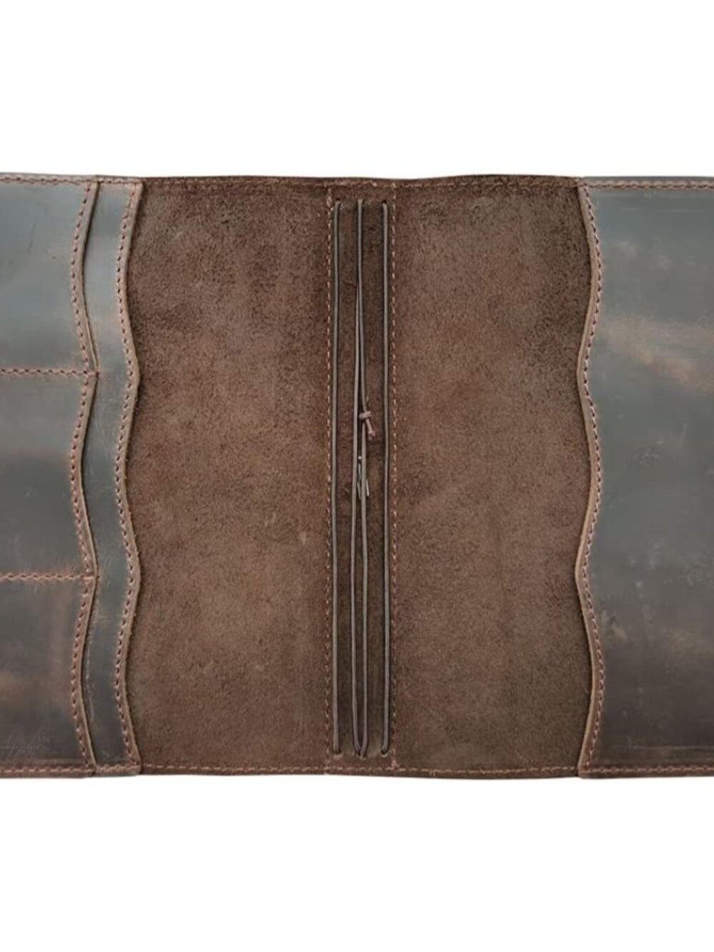 Travelers Notebook Cover with Inner Pockets, Card Slots and Pen Holder, A5 Size, - Picture 4 of 8
